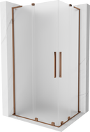 Mexen Velar L Duo kabina prysznicowa rozsuwana 90 x 80 cm, szron, różowe złoto - 871-090-080-02-33-60