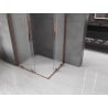 Mexen Velar L Duo kabina prysznicowa rozsuwana 90 x 80 cm, szron, różowe złoto - 871-090-080-02-33-60