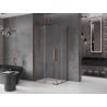 Mexen Velar L Duo kabina prysznicowa rozsuwana 100 x 90 cm, transparent, różowe złoto - 871-100-090-02-03-60