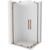 Mexen Velar L Duo kabina prysznicowa rozsuwana 100 x 90 cm, szron, różowe złoto - 871-100-090-02-33-60