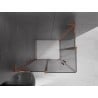 Mexen Velar L Duo kabina prysznicowa rozsuwana 90 x 80 cm, grafit, różowe złoto - 871-090-080-02-43-60