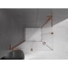 Mexen Velar L Duo kabina prysznicowa rozsuwana 100 x 90 cm, szron, różowe złoto - 871-100-090-02-33-60