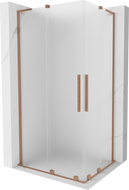 Mexen Velar L Duo kabina prysznicowa rozsuwana 100 x 90 cm, szron, miedź szczotkowana - 871-100-090-02-33-65