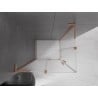 Mexen Velar L Duo kabina prysznicowa rozsuwana 100 x 90 cm, szron, miedź szczotkowana - 871-100-090-02-33-65
