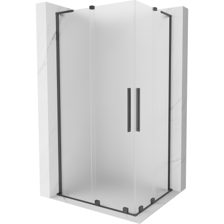 Mexen Velar L Duo kabina prysznicowa rozsuwana 100 x 90 cm, szron, gun gray szczotkowany - 871-100-090-02-33-66