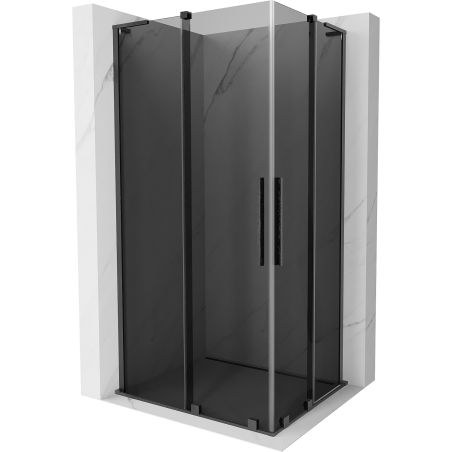 Mexen Velar L Duo kabina prysznicowa rozsuwana 100 x 90 cm, grafit, gun gray szczotkowany - 871-100-090-02-43-66