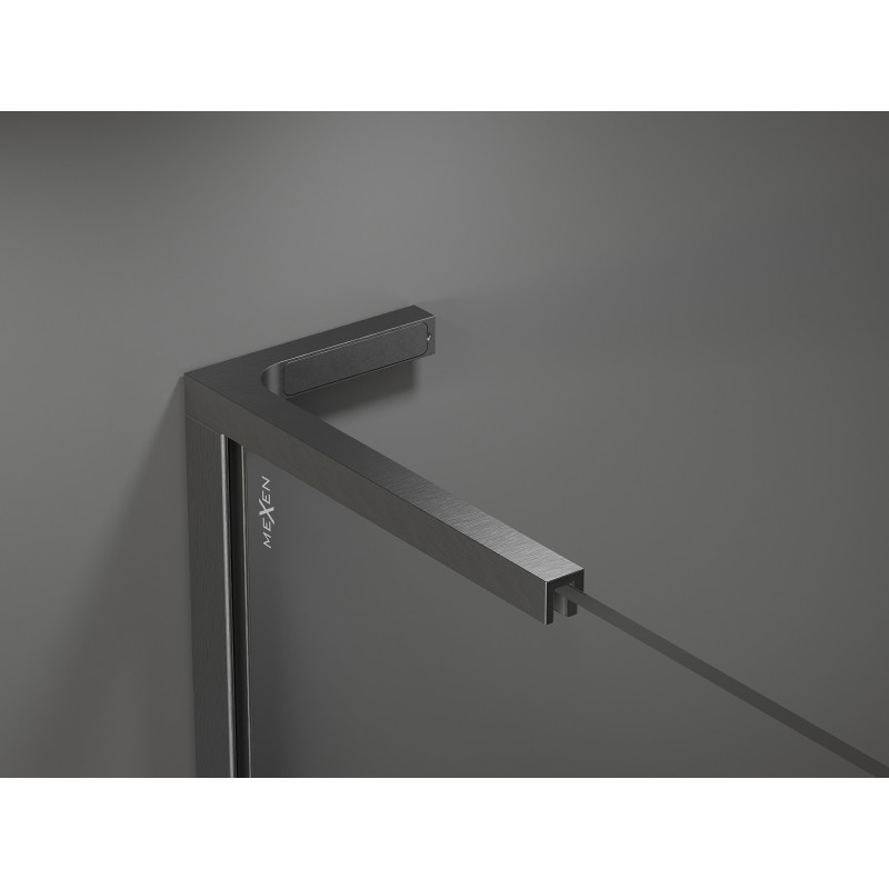 Mexen Velar L Duo kabina prysznicowa rozsuwana 100 x 90 cm, transparent, gun gray szczotkowany - 871-100-090-02-03-66