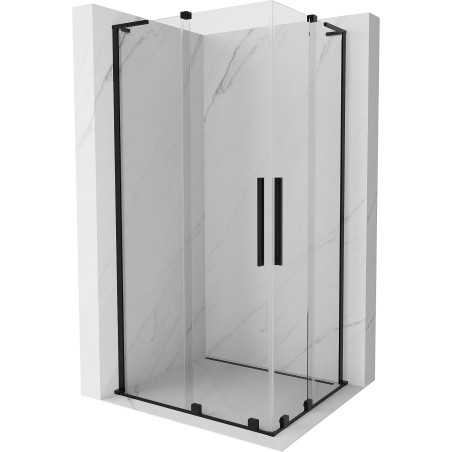 Mexen Velar L Duo kabina prysznicowa rozsuwana 100 x 90 cm, transparent, czarna - 871-100-090-02-03-70