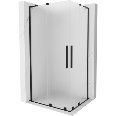 Mexen Velar L Duo kabina prysznicowa rozsuwana 100 x 90 cm, szron, czarna - 871-100-090-02-33-70