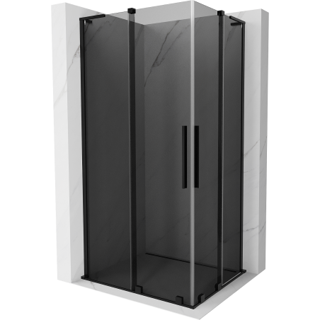 Mexen Velar L Duo kabina prysznicowa rozsuwana 90 x 80 cm, grafit, czarna - 871-090-080-02-43-70