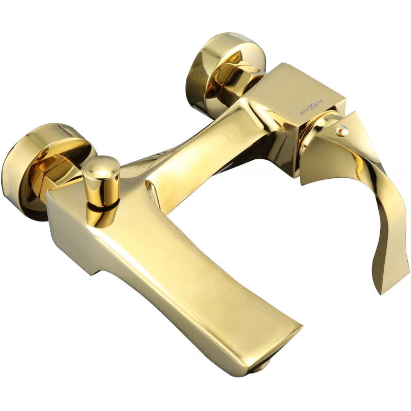 Mexen Estrella R02 bateria wannowa z zestawem prysznicowym, złota - 7233R02-50