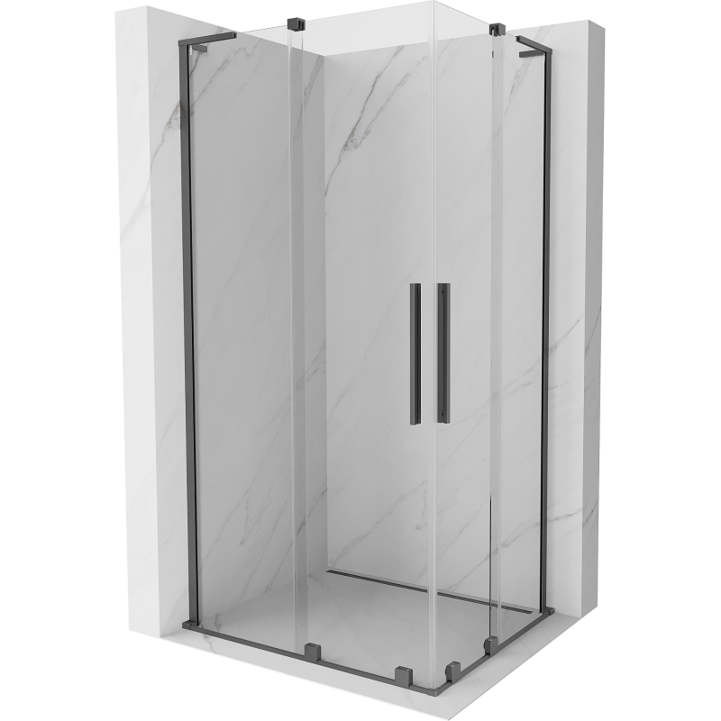 Mexen Velar L Duo kabina prysznicowa rozsuwana 100 x 90 cm, transparent, gun metal - 871-100-090-02-03-95