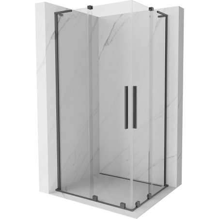 Mexen Velar L Duo kabina prysznicowa rozsuwana 100 x 90 cm, transparent, gun metal - 871-100-090-02-03-95