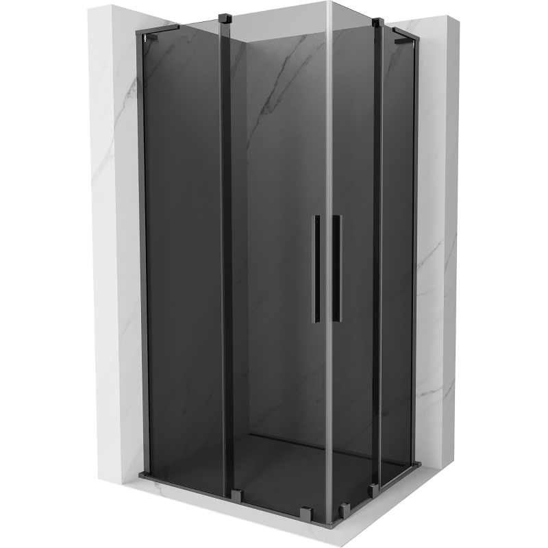 Mexen Velar L Duo kabina prysznicowa rozsuwana 90 x 80 cm, grafit, gun metal - 871-090-080-02-43-95