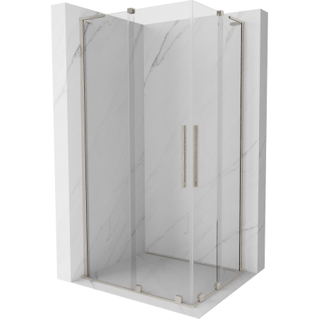 Mexen Velar L Duo kabina prysznicowa rozsuwana 90 x 80 cm, transparent, nikiel szczotkowany - 871-090-080-02-03-97