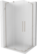 Mexen Velar L Duo kabina prysznicowa rozsuwana 100 x 90 cm, szron, nikiel szczotkowany - 871-100-090-02-33-97