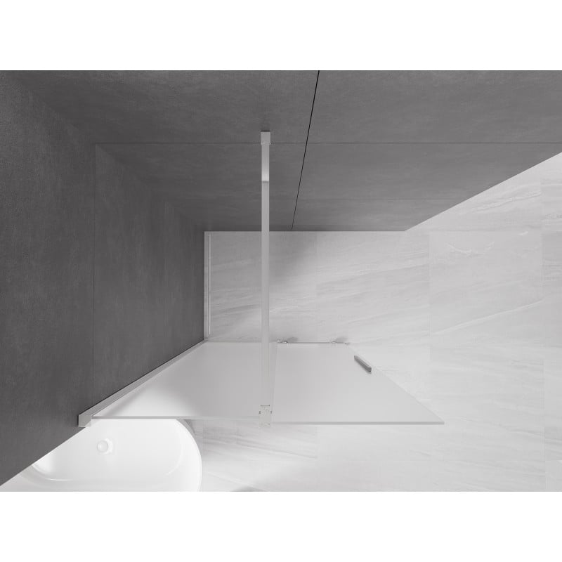 Mexen Velar ścianka prysznicowa rozsuwana Walk-in 70 x 200 cm, szron 8 mm, chrom - 871-070-000-33-01