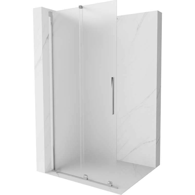 Mexen Velar ścianka prysznicowa rozsuwana Walk-in 90 x 200 cm, szron 8 mm, chrom - 871-090-000-33-01