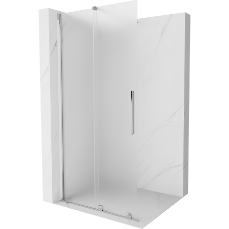 Mexen Velar ścianka prysznicowa rozsuwana Walk-in 90 x 200 cm, szron 8 mm, chrom - 871-090-000-33-01