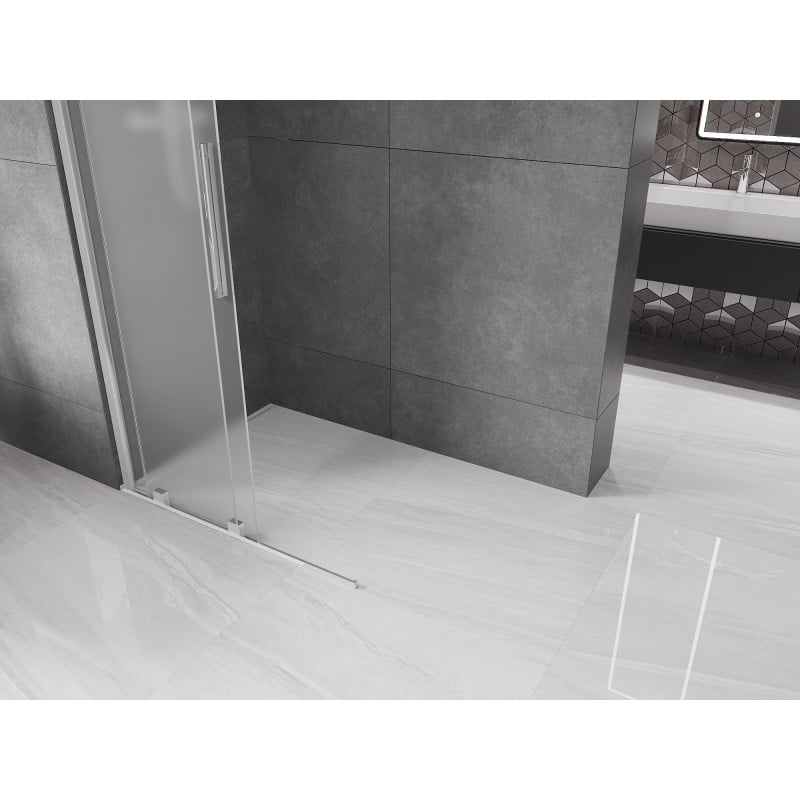 Mexen Velar ścianka prysznicowa rozsuwana Walk-in 100 x 200 cm, szron 8 mm, chrom - 871-100-000-33-01