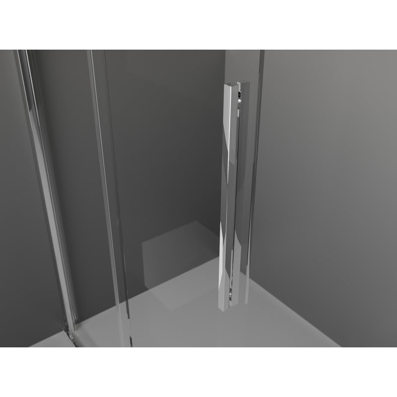 Mexen Velar ścianka prysznicowa rozsuwana Walk-in 80 x 200 cm, szron 8 mm, chrom - 871-080-000-33-01