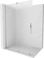 Mexen Velar ścianka prysznicowa rozsuwana Walk-in 140 x 200 cm, szron 8 mm, chrom - 871-140-000-33-01