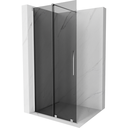 Mexen Velar ścianka prysznicowa rozsuwana Walk-in 85 x 200 cm, grafit 8 mm, chrom - 871-085-000-43-01