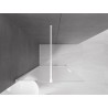 Mexen Velar ścianka prysznicowa rozsuwana Walk-in 85 x 200 cm, szron 8 mm, biała - 871-085-000-33-20