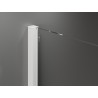 Mexen Velar ścianka prysznicowa rozsuwana Walk-in 85 x 200 cm, szron 8 mm, biała - 871-085-000-33-20