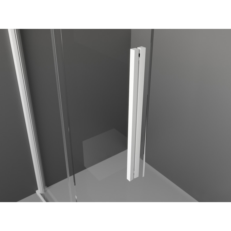 Mexen Velar ścianka prysznicowa rozsuwana Walk-in 120 x 200 cm, szron 8 mm, biała - 871-120-000-33-20