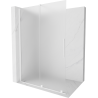 Mexen Velar ścianka prysznicowa rozsuwana Walk-in 130 x 200 cm, szron 8 mm, biała - 871-130-000-33-20