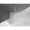 Mexen Velar ścianka prysznicowa rozsuwana Walk-in 160 x 200 cm, szron 8 mm, biała - 871-160-000-33-20