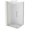 Mexen Velar ścianka prysznicowa rozsuwana Walk-in 70 x 200 cm, szron 8 mm, złota - 871-070-000-33-50