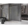 Mexen Velar ścianka prysznicowa rozsuwana Walk-in 140 x 200 cm, szron 8 mm, złota - 871-140-000-33-50