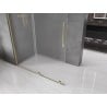 Mexen Velar ścianka prysznicowa rozsuwana Walk-in 140 x 200 cm, szron 8 mm, złota - 871-140-000-33-50