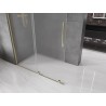 Mexen Velar ścianka prysznicowa rozsuwana Walk-in 160 x 200 cm, szron 8 mm, złota - 871-160-000-33-50