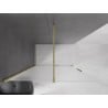 Mexen Velar ścianka prysznicowa rozsuwana Walk-in 140 x 200 cm, szron 8 mm, złota szczotkowana - 871-140-000-33-55
