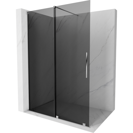 Mexen Velar ścianka prysznicowa rozsuwana Walk-in 140 x 200 cm, grafit 8 mm, chrom - 871-140-000-43-01
