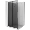 Mexen Velar ścianka prysznicowa rozsuwana Walk-in 80 x 200 cm, grafit 8 mm, biała - 871-080-000-43-20