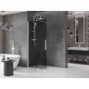 Mexen Velar ścianka prysznicowa rozsuwana Walk-in 100 x 200 cm, grafit 8 mm, biała - 871-100-000-43-20