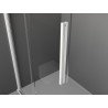 Mexen Velar ścianka prysznicowa rozsuwana Walk-in 100 x 200 cm, grafit 8 mm, biała - 871-100-000-43-20