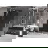 Mexen Velar ścianka prysznicowa rozsuwana Walk-in 130 x 200 cm, grafit 8 mm, biała - 871-130-000-43-20