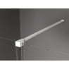 Mexen Velar ścianka prysznicowa rozsuwana Walk-in 130 x 200 cm, grafit 8 mm, biała - 871-130-000-43-20