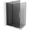 Mexen Velar ścianka prysznicowa rozsuwana Walk-in 160 x 200 cm, grafit 8 mm, biała - 871-160-000-43-20