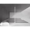 Mexen Velar ścianka prysznicowa rozsuwana Walk-in 160 x 200 cm, grafit 8 mm, biała - 871-160-000-43-20