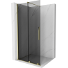 Mexen Velar ścianka prysznicowa rozsuwana Walk-in 100 x 200 cm, grafit 8 mm, złota - 871-100-000-43-50