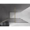 Mexen Velar ścianka prysznicowa rozsuwana Walk-in 150 x 200 cm, grafit 8 mm, złota - 871-150-000-43-50