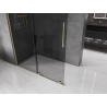 Mexen Velar ścianka prysznicowa rozsuwana Walk-in 140 x 200 cm, grafit 8 mm, złota - 871-140-000-43-50