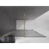 Mexen Velar ścianka prysznicowa rozsuwana Walk-in 140 x 200 cm, grafit 8 mm, złota - 871-140-000-43-50