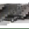 Mexen Velar ścianka prysznicowa rozsuwana Walk-in 75 x 200 cm, grafit 8 mm, złota szczotkowana - 871-075-000-43-55